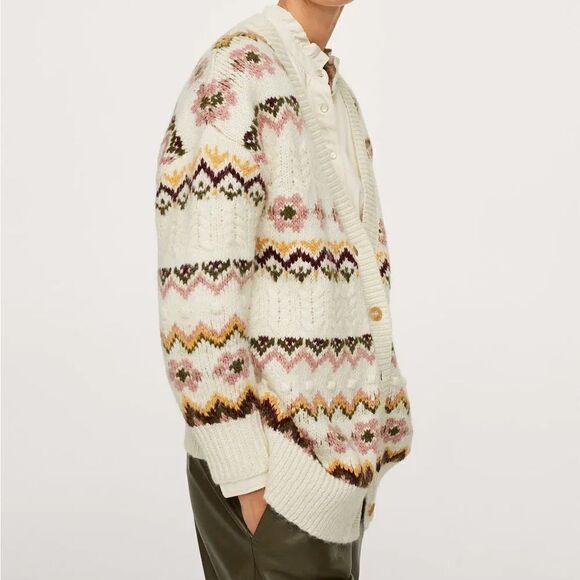 Mango Multi Color Knit Cardigan New - Picture 4 of 6